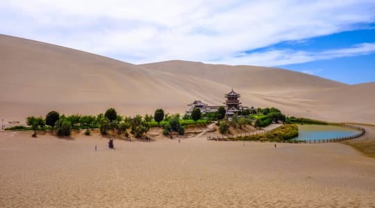 Photo of Crescent lake (Dunhuang)