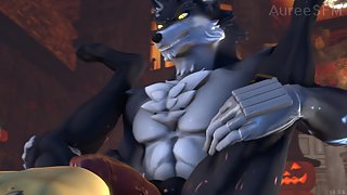 Werewolf Fucks Gay Vampire Dog in Ass - Furry SFM