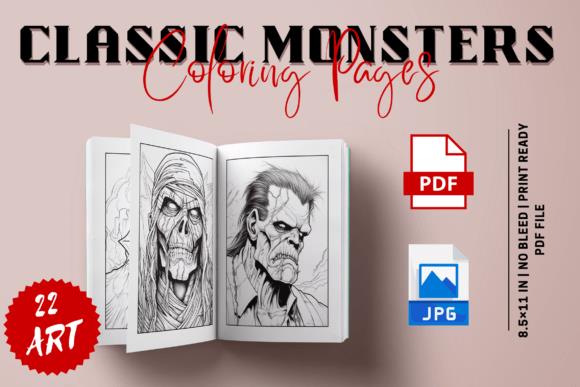Classic Monsters Coloring Book Preview