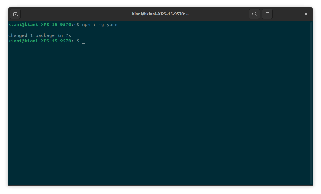 install yarn