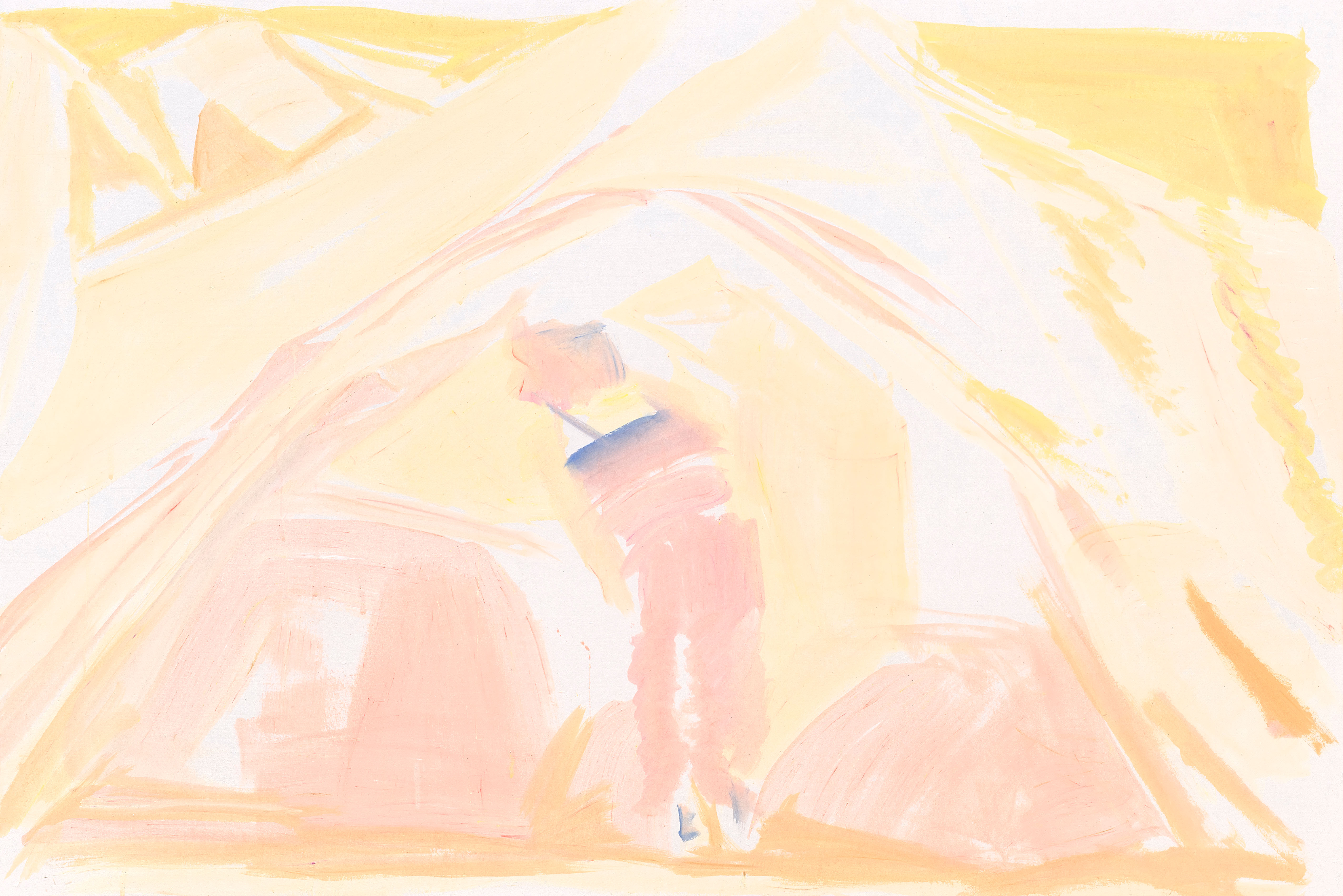2023, ‘A Camper’, 151x100cm, pigment on Jangi