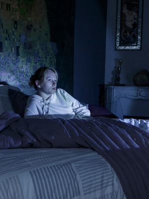 9pm, inside,people, grey,purple,white