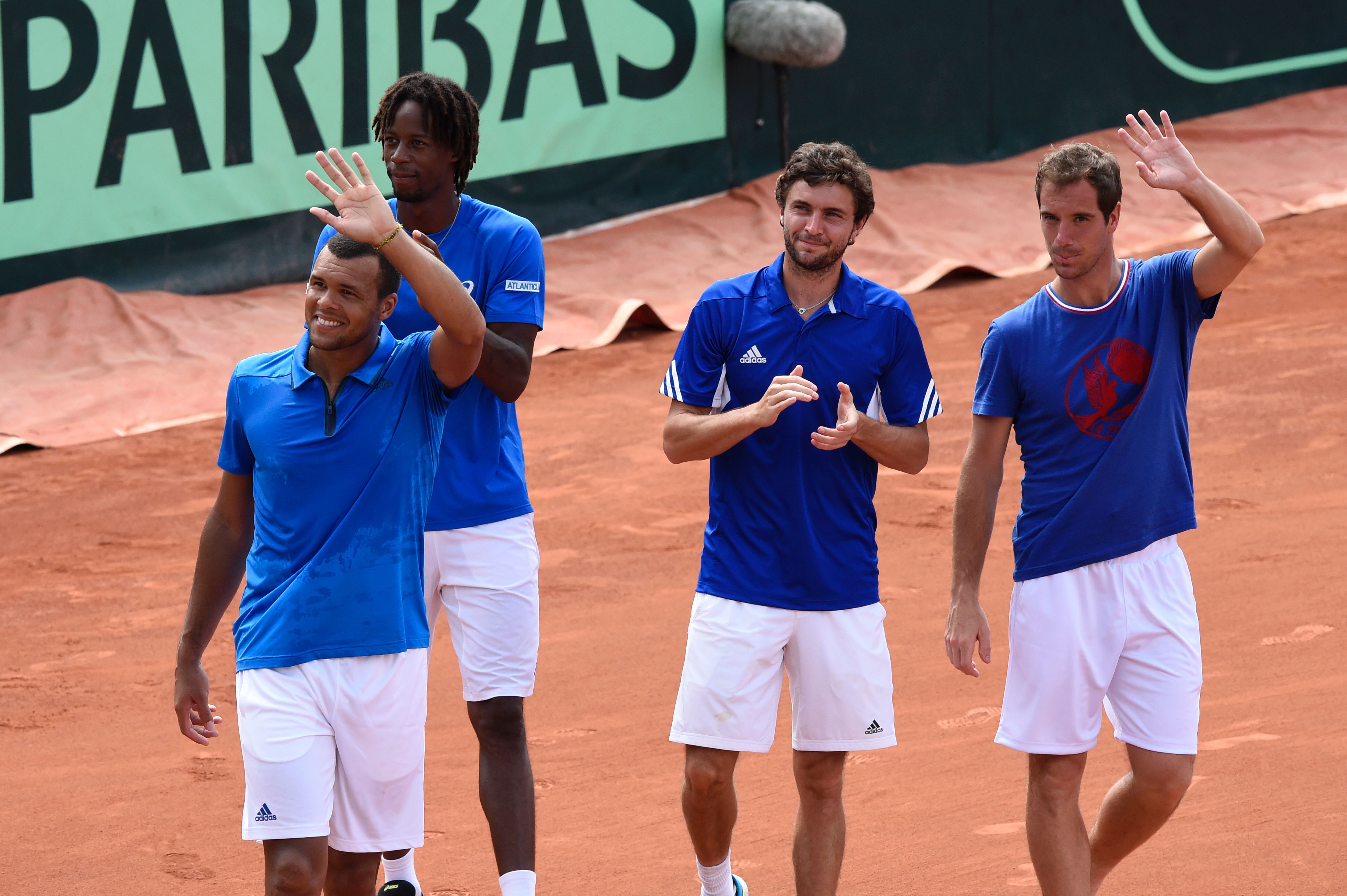 1st Jo-Wilfried Tsonga, 2nd Richard Gasquet, 3rd Gael Monfils, and 4th Gilles Simon.