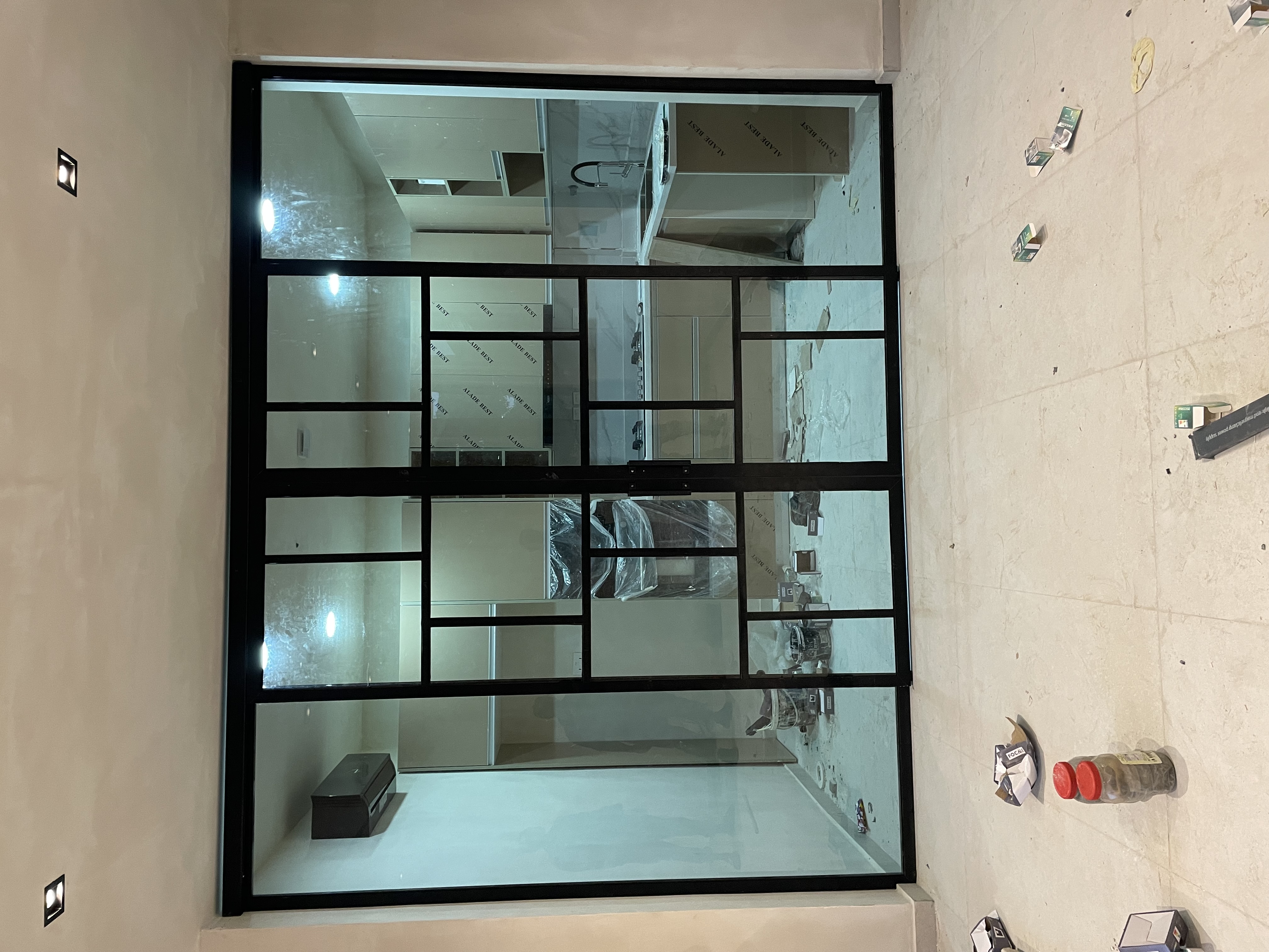 Industrial Crittall-Style Glass Kitchen Partition