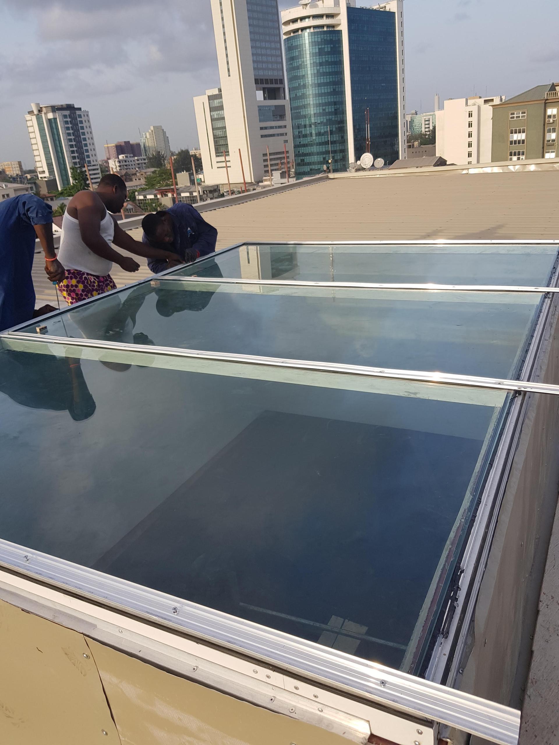 Commercial Structural Glass Roof Installation