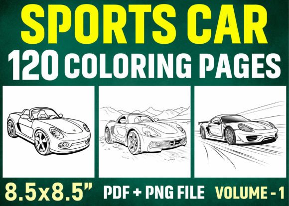 Sports Car Coloring Pages Preview