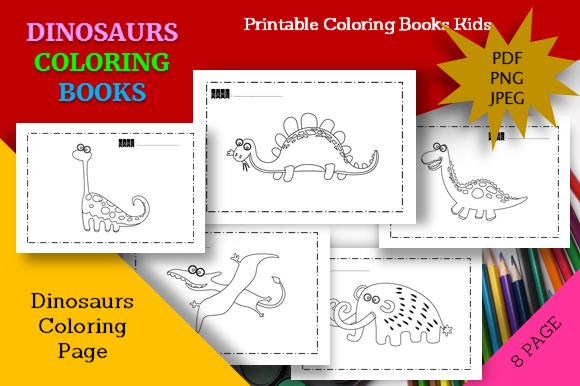 Cute Dinosaurs Coloring Book Cover