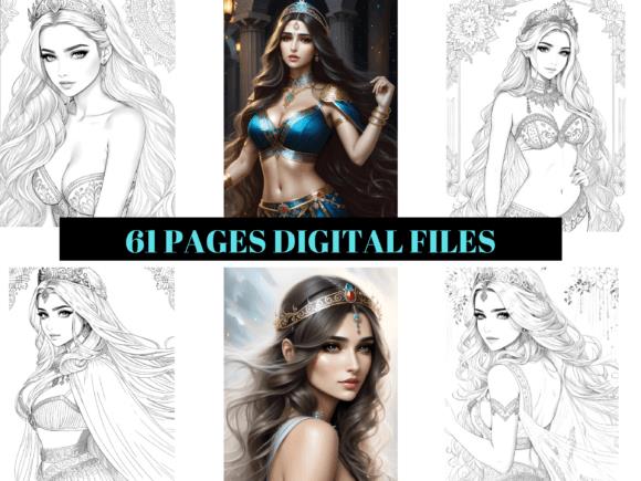 Greek Princess Coloring Book Preview