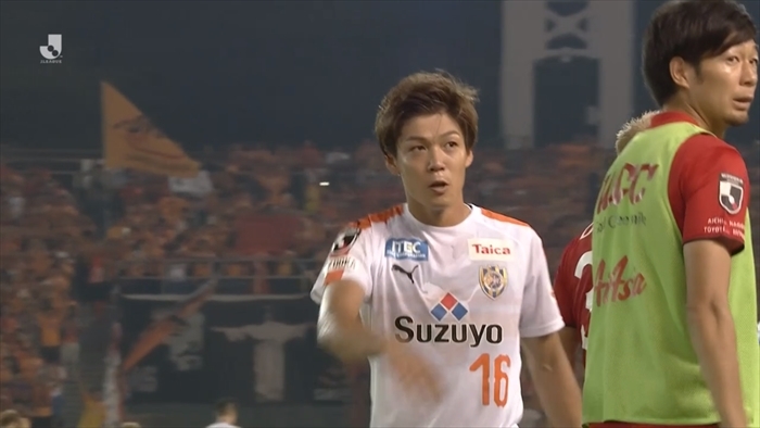 試合後の威風堂々の西澤