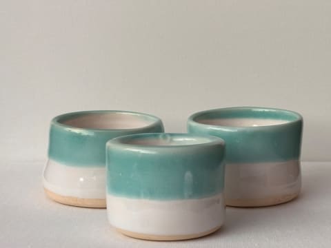 Celadon Trio Mini Pots