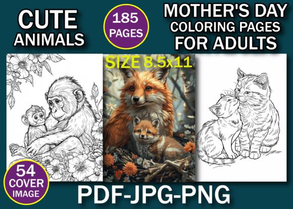 Cute Animals Mother’s Day Coloring Pages