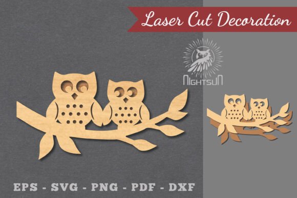 Laser Cut Owl Decoration Design