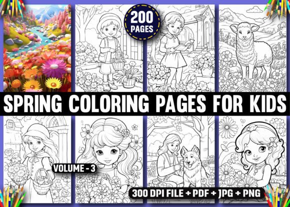 Spring Coloring Pages Preview