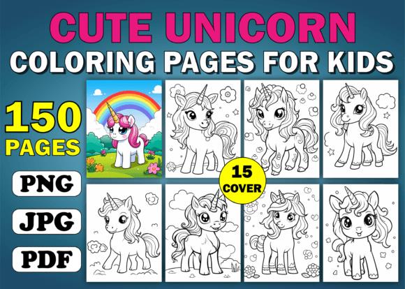 Cute Unicorn Coloring Pages for Kids