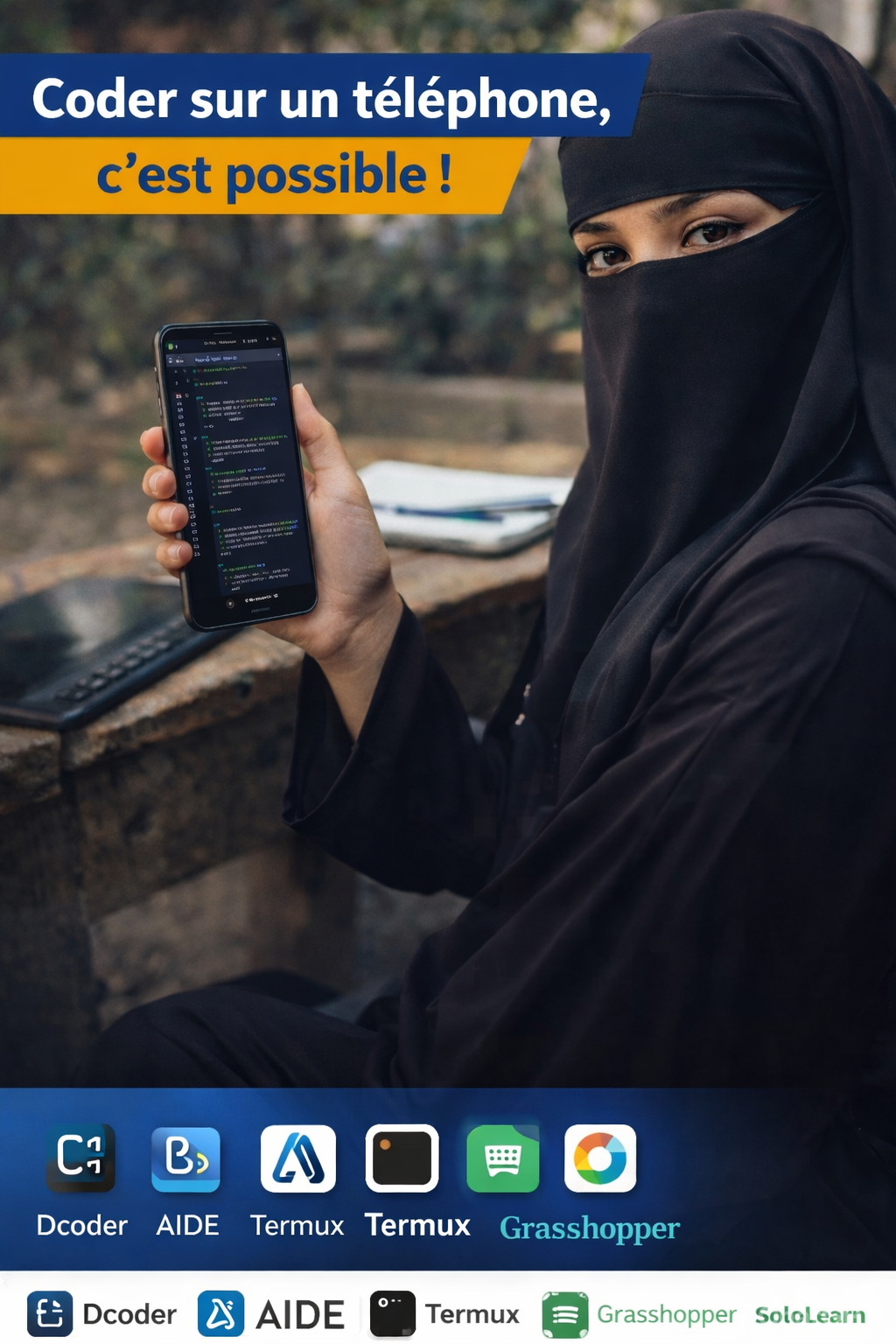 Beaucoup pensent qu’un ordinateur est indispensable pour coder, mais aujourd’hui tu peux apprendre à coder partout avec ton smartphone. Découvre les applis et ressources pour commencer !