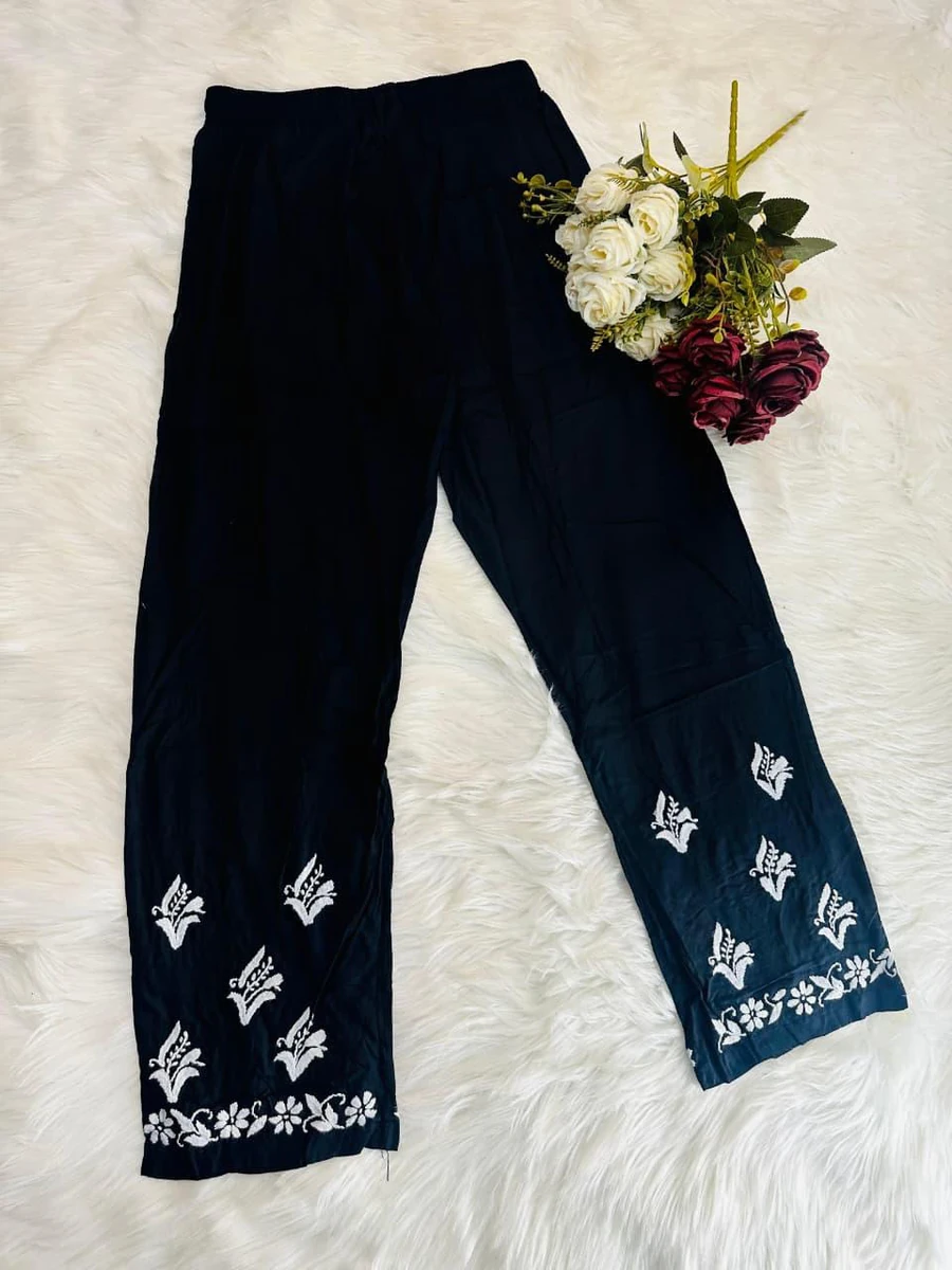 Lucknowi Black and White Chikankari Suit_B&W