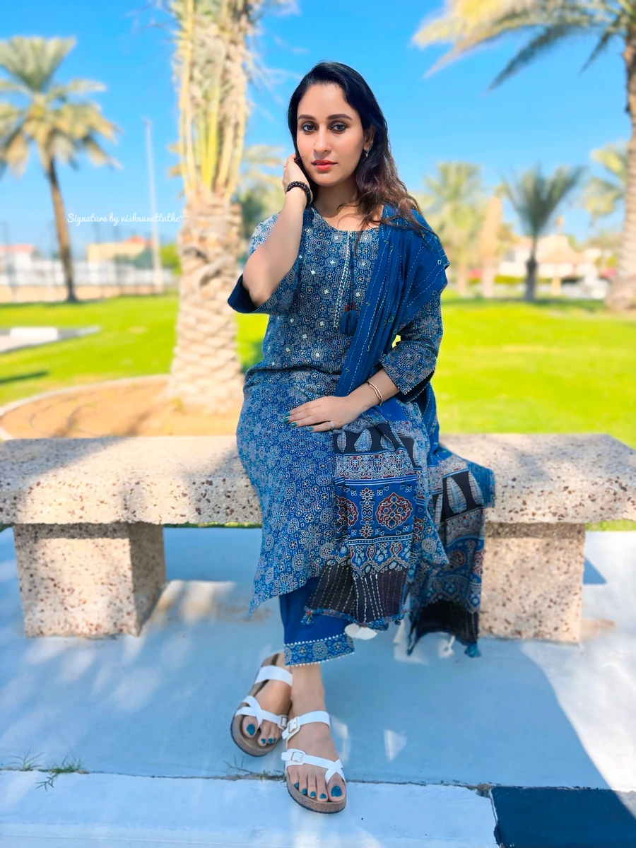 Premium Cotton Ajrakh Salwar Suit