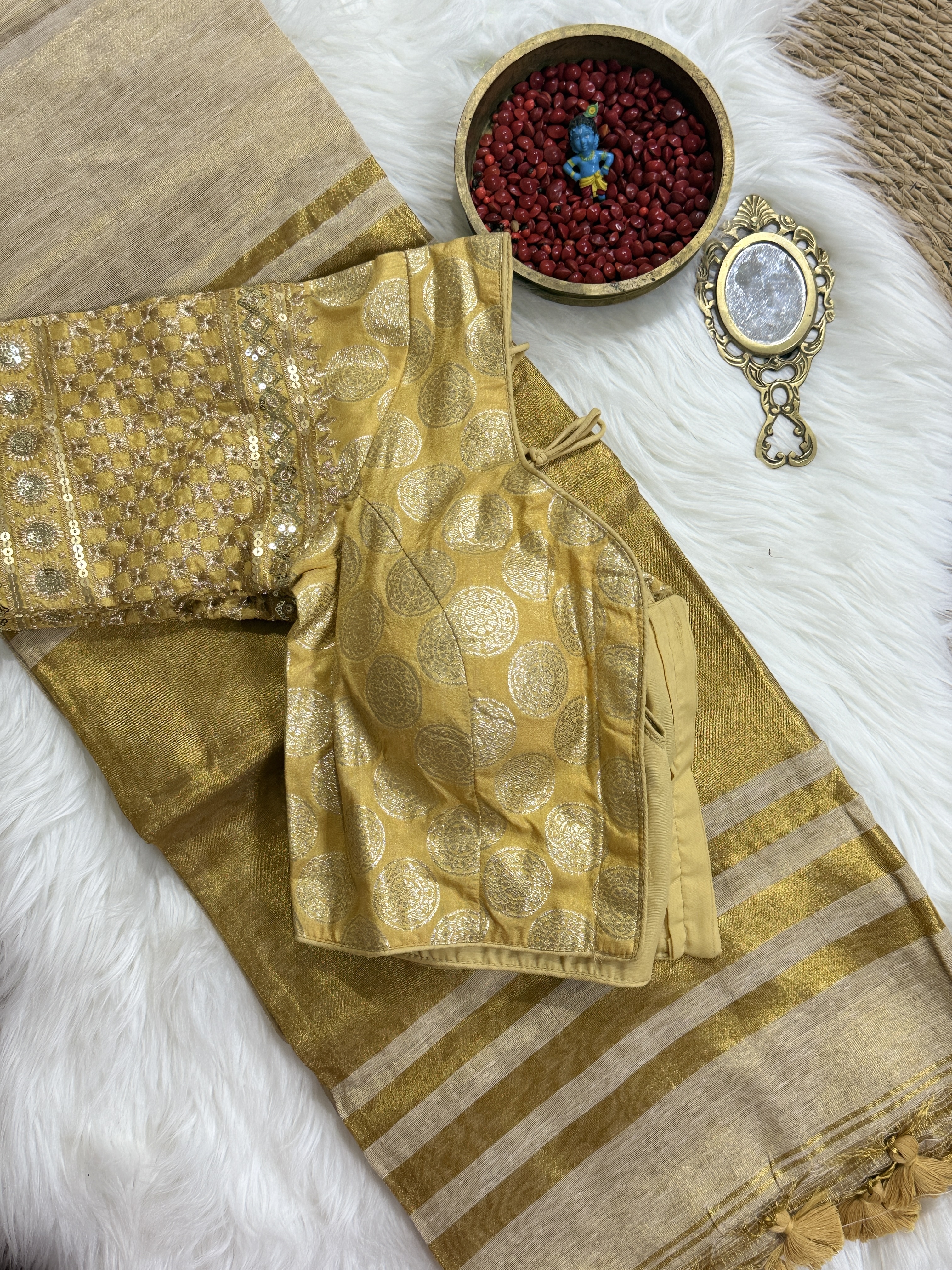 Khadi Cotton Saree with Blouse