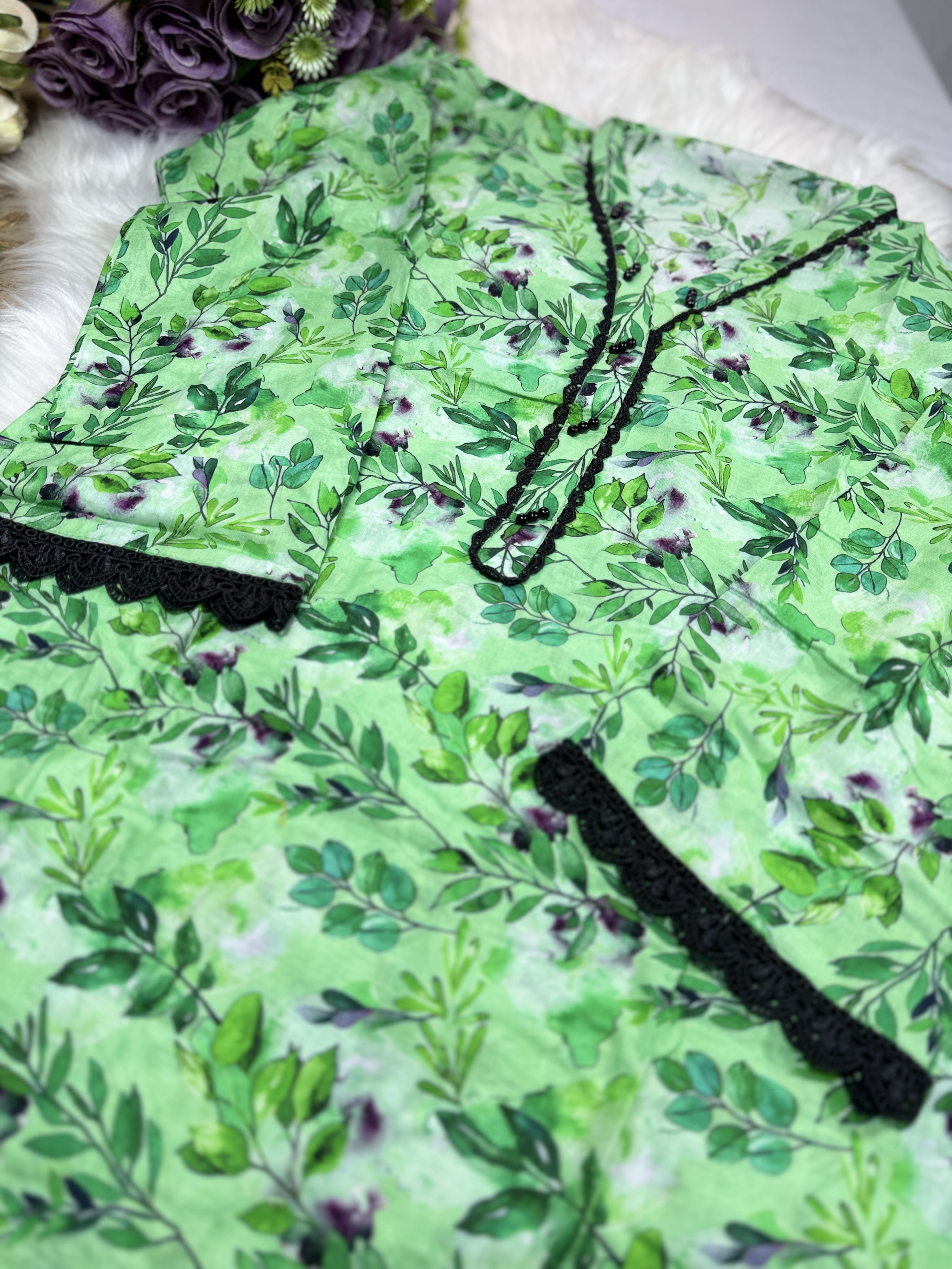 Fresh Green Lawn Cotton Set – Everyday Comfort Wear
