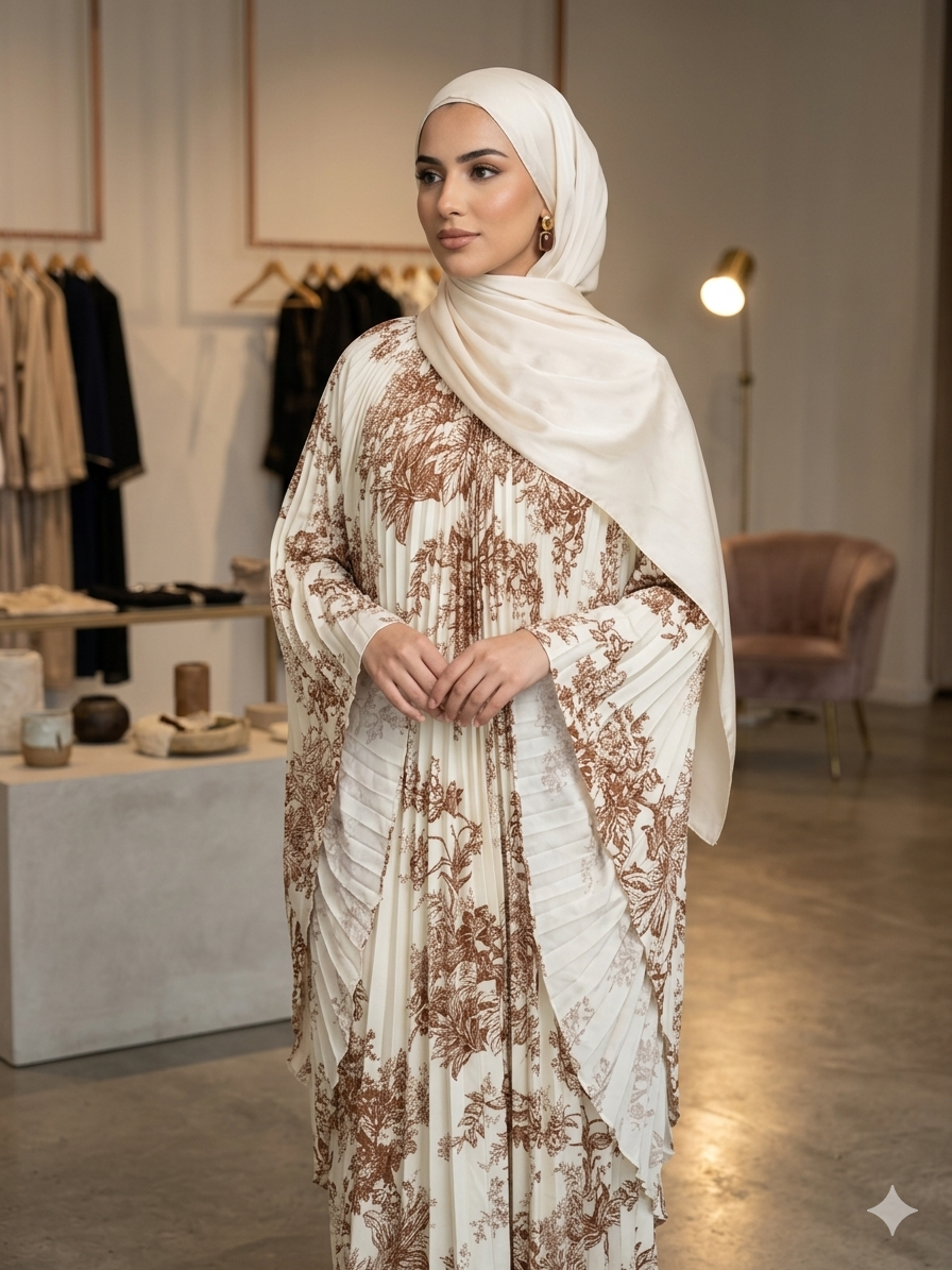 Pleated Kaftan Dress – Lightweight Luxury