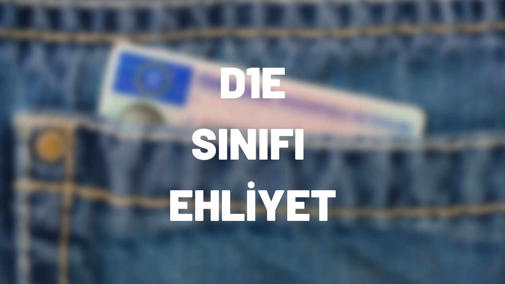 D1E Sınıfı Ehliyet