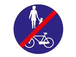 Yayalar ve Bisikletliler Tarafından Kullanılabilen Yolun Sonu Levhası TT-44b levhası fotoğrafı Yayalar ve Bisikletliler Tarafından Kullanılabilen Yolun Sonu Levhası TT-44b levhası fotoğrafı