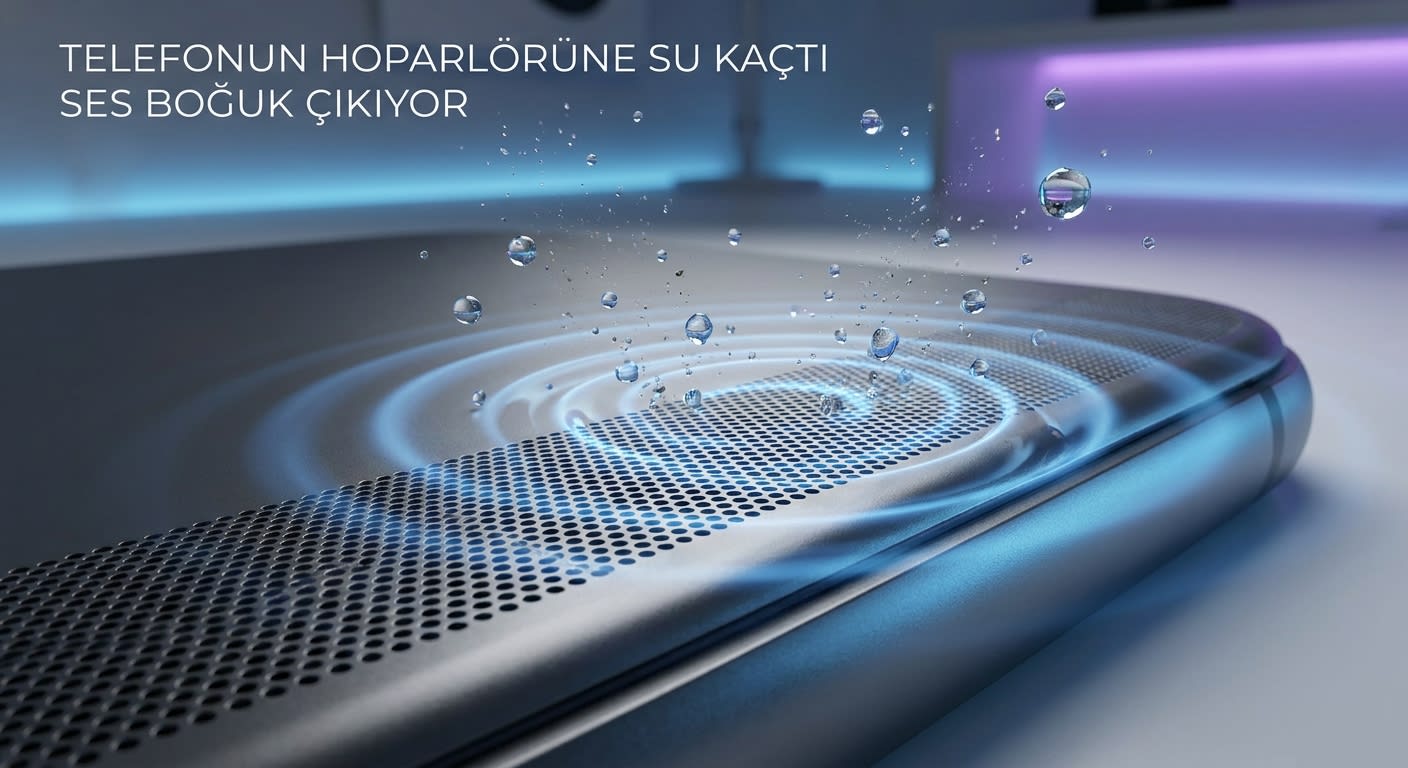 Telefonun hoparlörüne su kaçtı ses boğuk çıkıyor