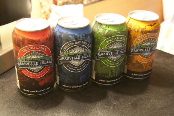 Getting our beer on. All 4 kinds. I think the Pale Ale was my favourite.