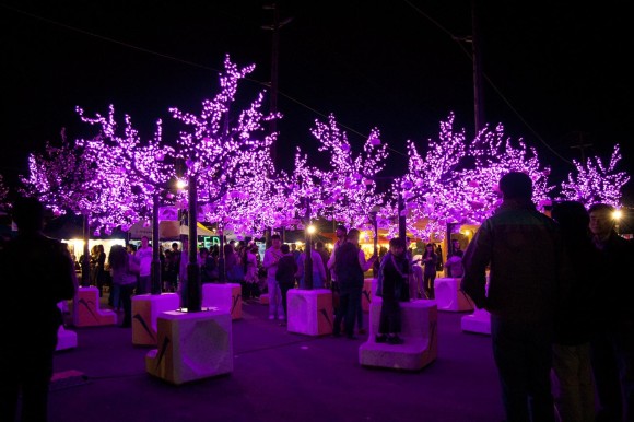 Pretty lights at the Night Market.