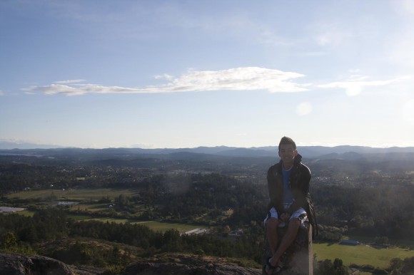 Just chilling at the top. It was pretty windy up there.