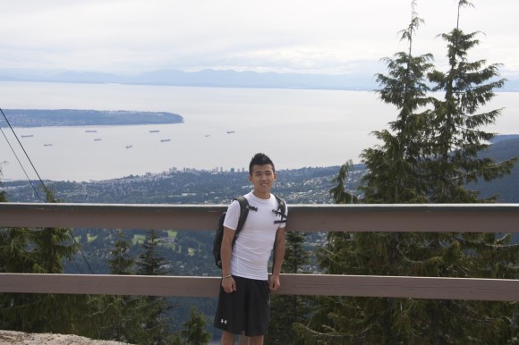 Posing at the top.