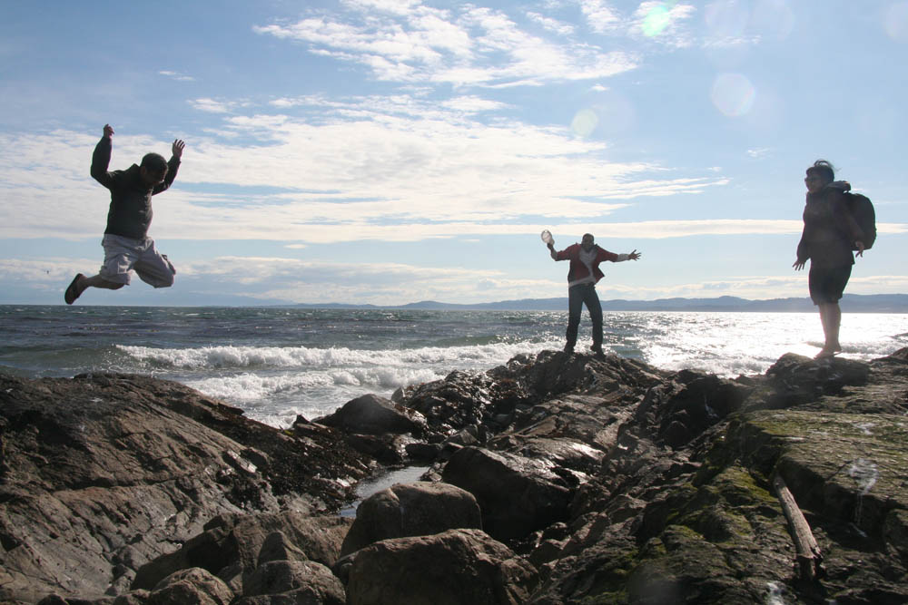 At non-descript shoreline, causing some trouble.