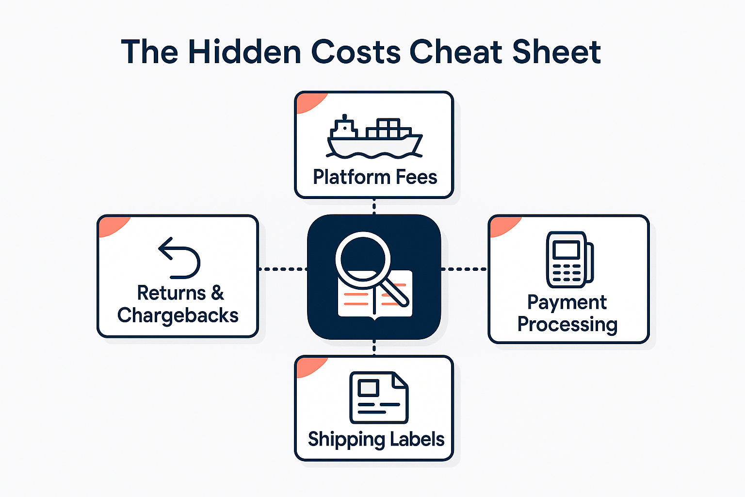 Hidden costs that reduce net profit in supplement dropshipping: payment processing, platform fees, shipping materials, returns, compliance updates