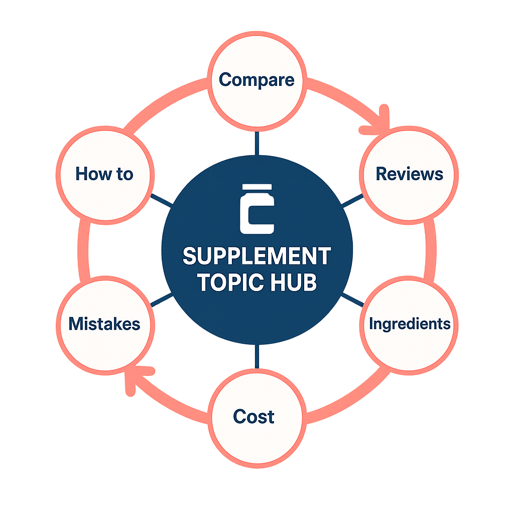 hub-and-spoke supplement topic cluster cycle for TikTok SEO