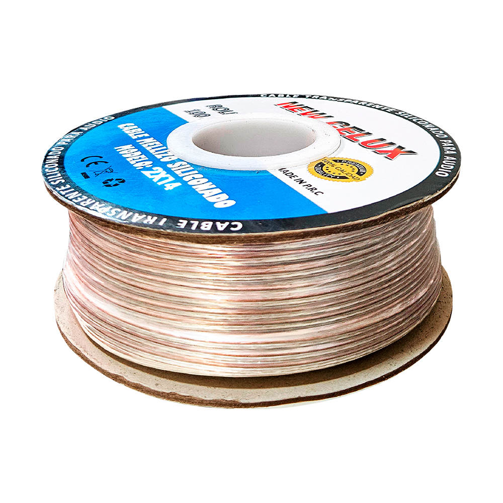 CABLE MELLIZO SILICONADO TRANSPARENTE CLARO 2X14 CELUX