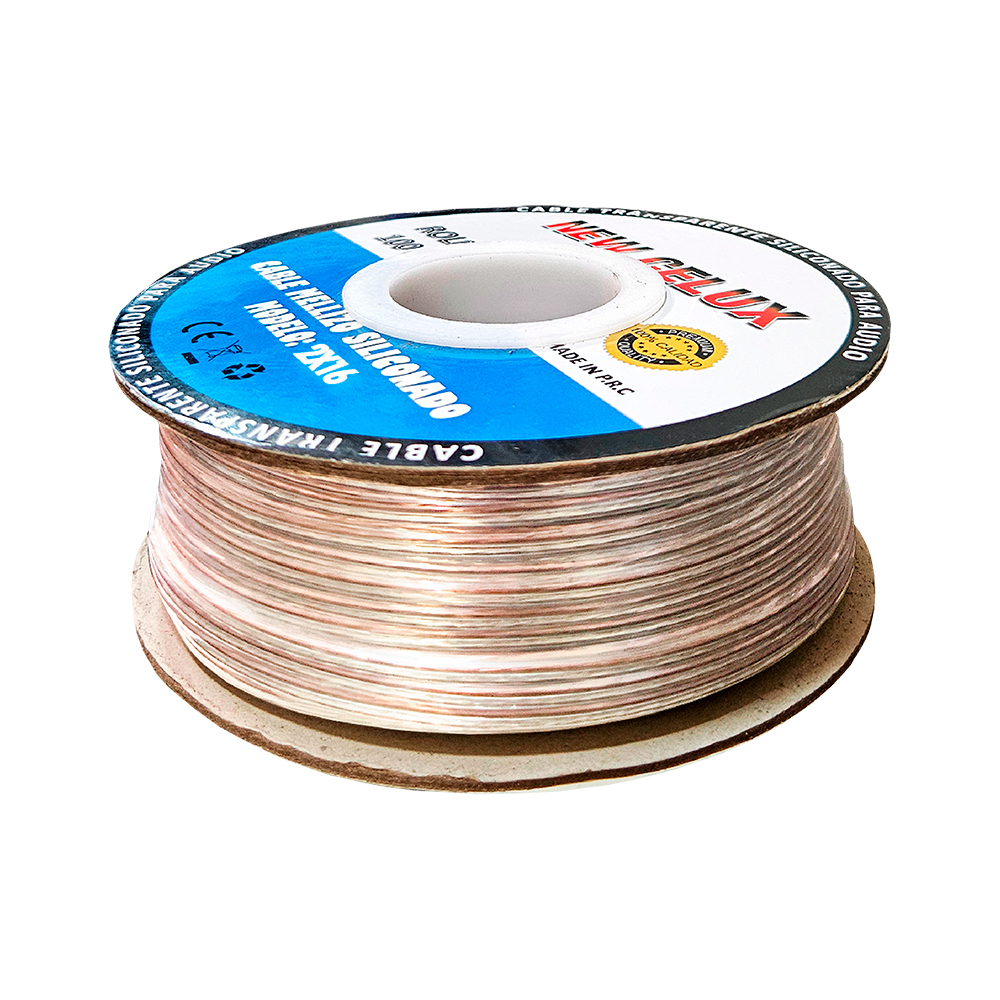 CABLE MELLIZO SILICONADO TRANSPARENTE CLARO 2X16 CELUX