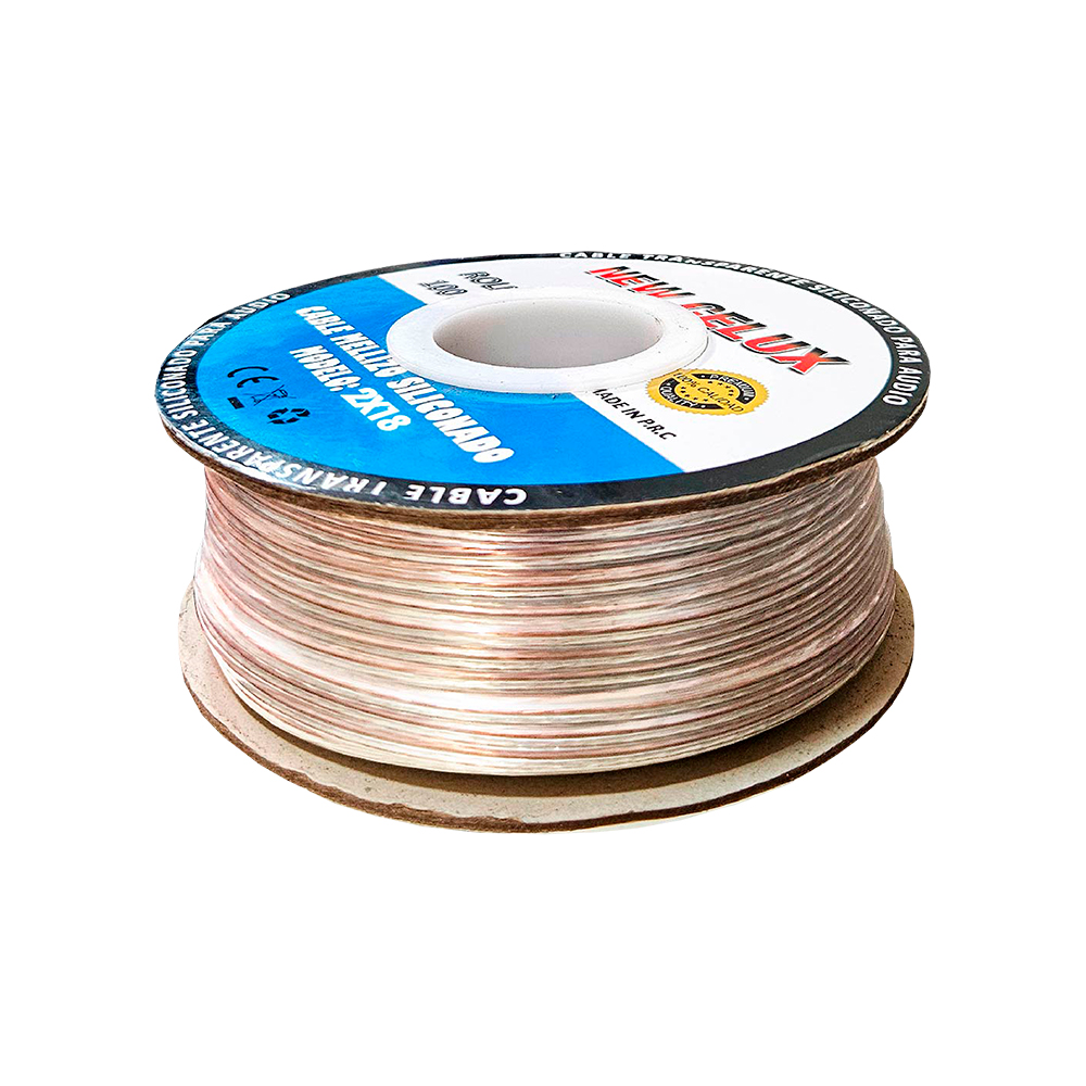 CABLE MELLIZO SILICONADO TRANSPARENTE CLARO 2X18 CELUX