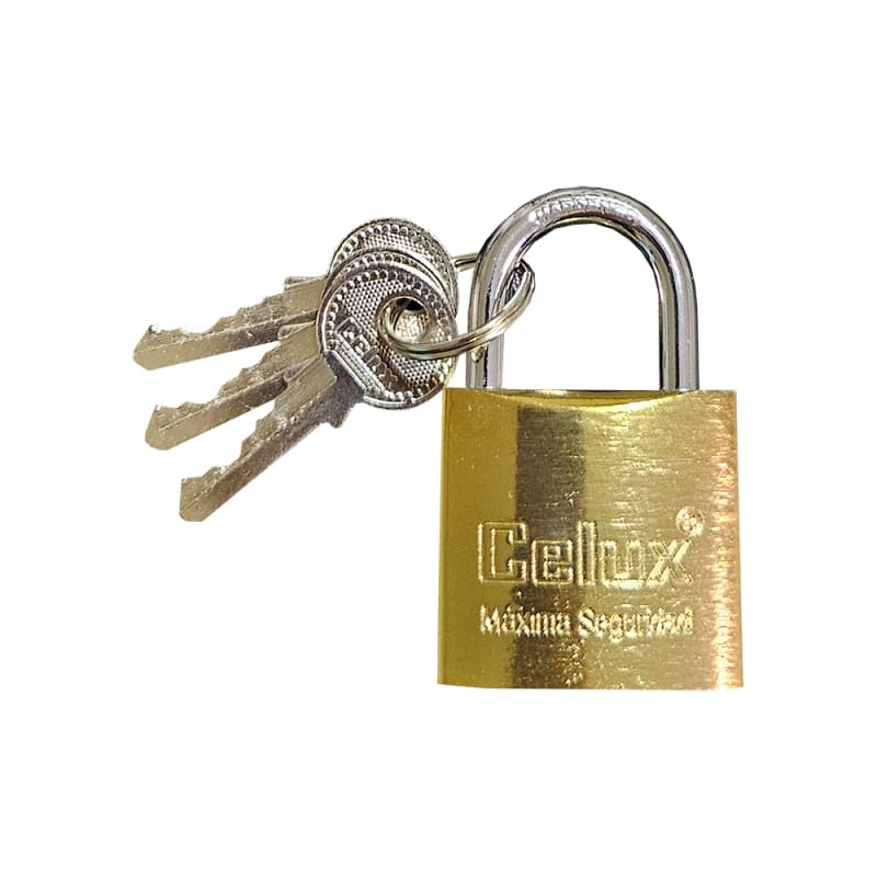 CANDADO ACERO Nº 32MM DORADO X DOZ CELUX 