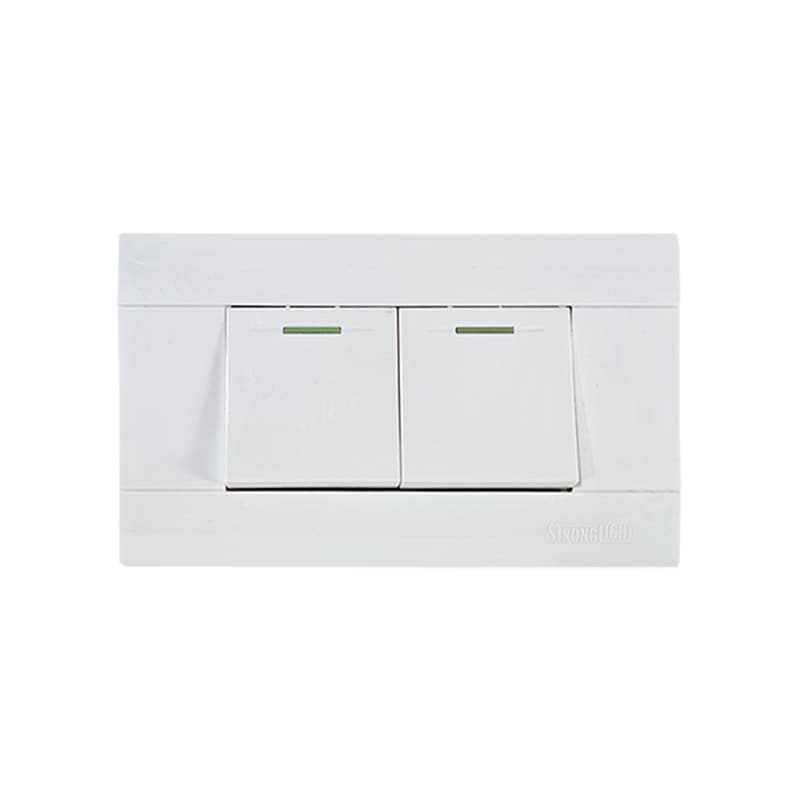 INTERRUPTOR DOBLE BLANCO PREMIUM STRONGLIGHT