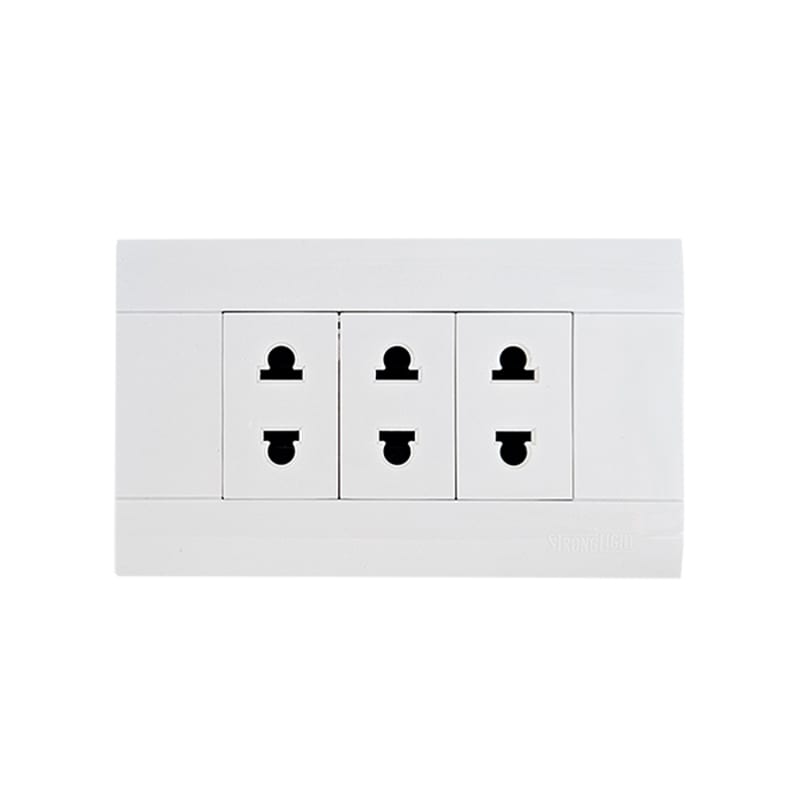INTERRUPTOR TRIPLE BLANCO PREMIUM STRONGLIGHT