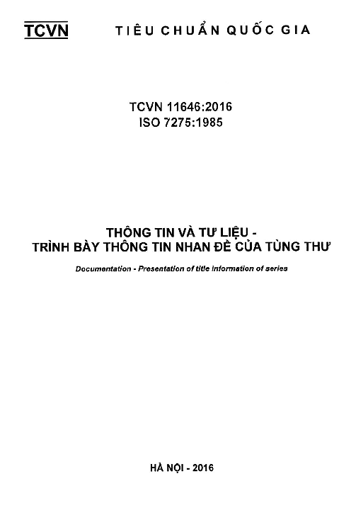 TCVN 11646 2016 ISO 7275 1985