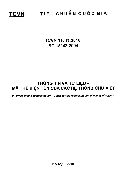 TCVN 11643 2016 ISO 15942 2004