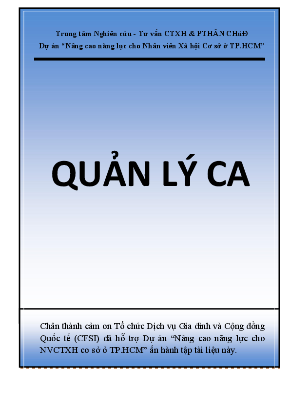 Quản lý ca.