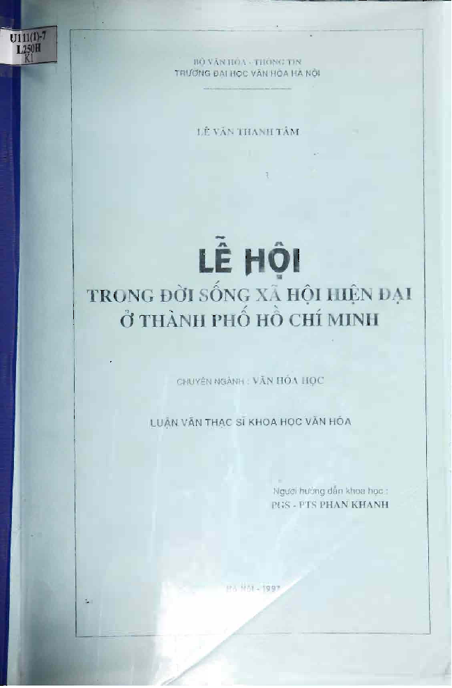 Lễ hội trong đời sống xã hội hiện đại ở Thành phố Hồ Chí Minh luận văn thạc sĩ 60.31.70