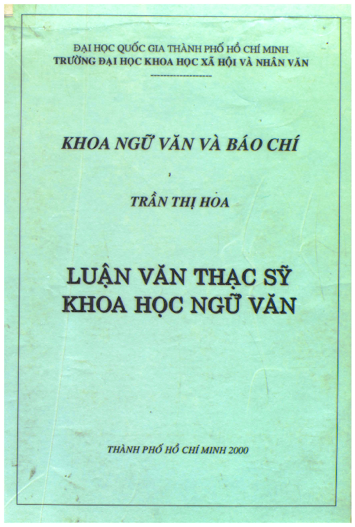So sánh tính biểu cảm trong ngôn ngữ nhân vật và ngôn ngữ chính luận Luận văn Thạc sĩ 5.04.27