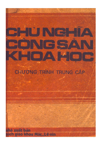 Chủ nghĩa cộng sản khoa học chương trình trung cấp