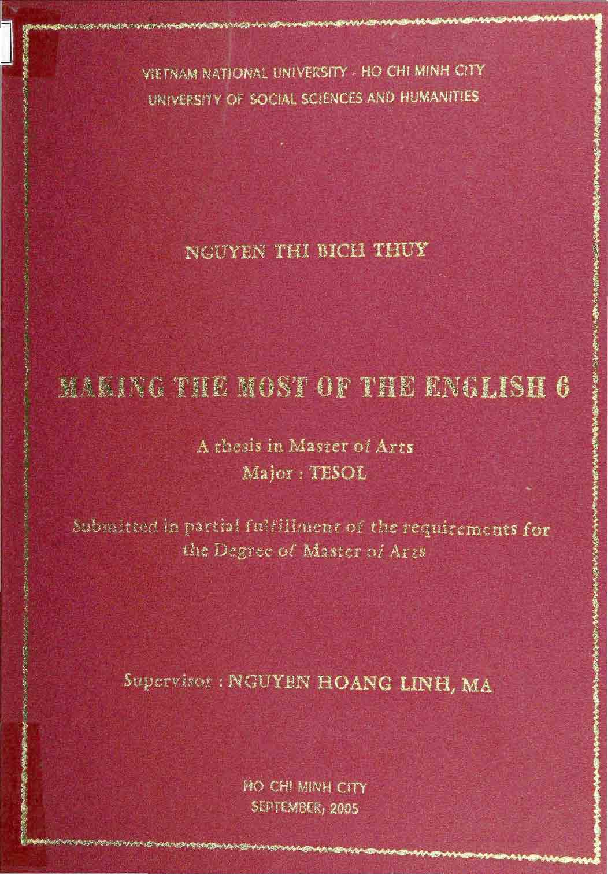 Making the most of the English 6 luận văn Thạc sĩ 5.07.02