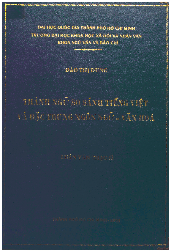 Thành ngữ so sánh tiếng Việt và đặc trưng ngôn ngữ - văn hóa luận văn Thạc sĩ 5.04.27