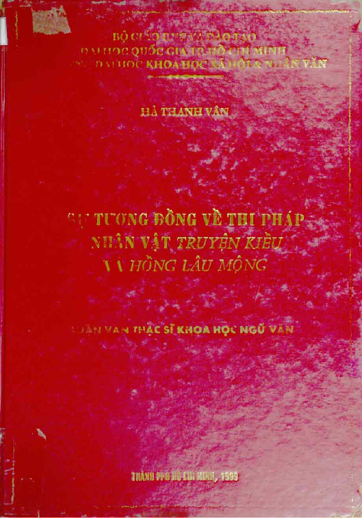 Sự tương đồng về thi pháp nhân vật truyện Kiều và Hồng Lâu Mộng luận văn Thạc sĩ 5.04.33