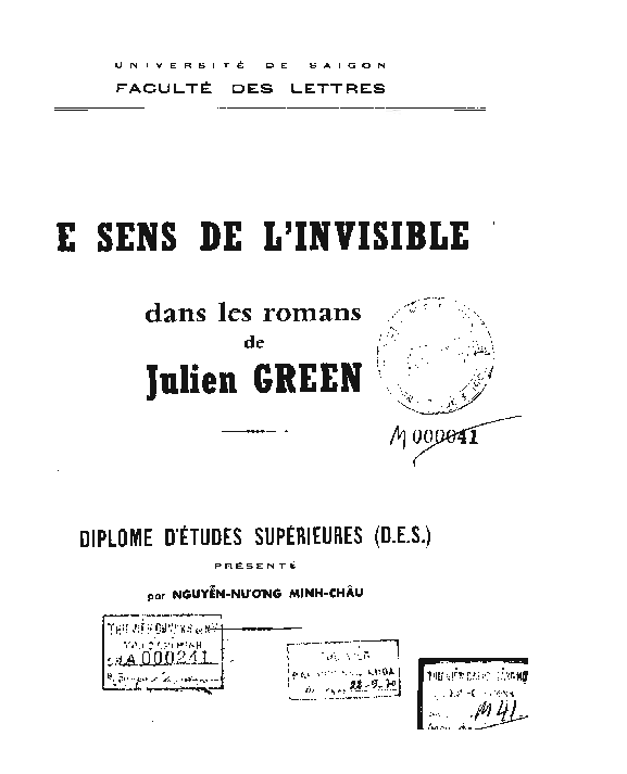 Le sens de l'individu dans les romans de Julien Green luận văn Thạc sĩ